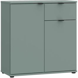 Mueble de almacenaje pequeño GANYMEDE GNMK222LU59 - Aparador 2 puertas, 1 cajón - Salvia - 80,1 x 34,1 x 82,3 cm