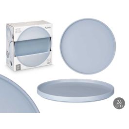 Plato Llano 26 Cm Liso Azul Vessia (12 Unidades) Plato Llano 26 Cm Liso Azul Vessia (12 Unidades)