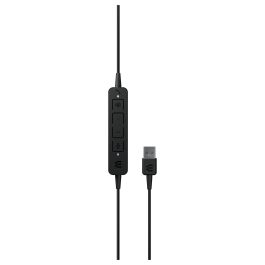 EPOS Auriculares Adapt 160T USB II para Oficina y Centro de Llamadas, Binaurales, Diadema, Conexión USB, Micrófono con Cancelación de Ruido, Color Negro