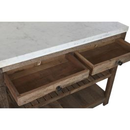 Isla Cocina Item Home DKD Home Decor Natural Blanco 60 x 97 x 120 cm Isla Cocina Item Home DKD Home Decor Natural Blanco 60 x 97 x 120 cm