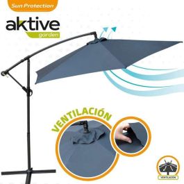 Parasol Aktive Gris 300 cm Ø 4,2 cm Aluminio Parasol Aktive Gris 300 cm Ø 4,2 cm Aluminio