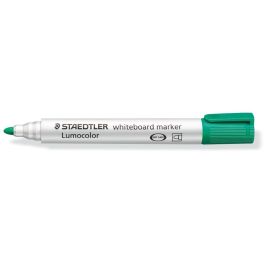Staedtler Rotuladores Pizarra Blanca Lumocolor Punta Redonda, Estuche 4 Ud - Negro, Azul, Verde, Rojo