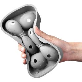 Quttin Cubitera Flexible de Silicona Roja con 6 Cubitos (24 Unidades)