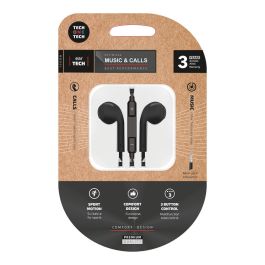 Tech One Tech Auriculares Eartech con Micrófono, Control de Volumen y Botón Multifunción, Compatibles con Apple, Android y Windows, Negro Precio: 4.49999968. SKU: B1DPGJXFWJ
