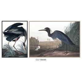DKD Home Decor Cuadro Oriental Garza de Lienzo y Ps Multicolor 93x63 cm (2 Unidades) Precio: 46.43496. SKU: B12SYHF9QB