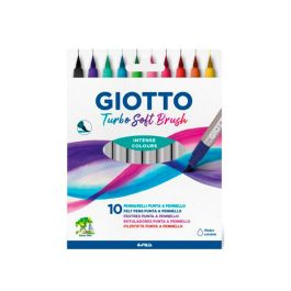 Giotto Rotuladores Turbo Soft Brush Punta Pincel C-Surtidos Estuche 10 Ud