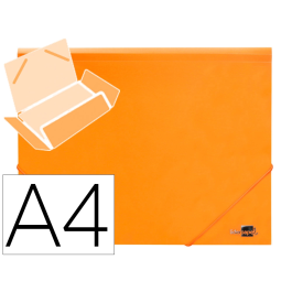 Liderpapel Carpeta Tres Solapas Polipropileno DIN A4 Cierre Gomas Naranja Opaco Precio: 1.88999943. SKU: B1ES4AZZF7