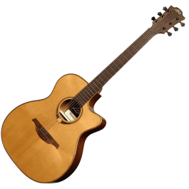 LAG Tramontane 118 A/E Guitarra Acústica Auditorium Cutaway Electroacústica Tapa Cedro Macizo Electrónica Astro-Lâg Natural