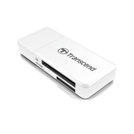 Transcend RDF5 Lector de Tarjetas USB 3.1 Gen 1 Tipo-A para SD y microSD, Blanco