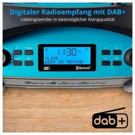 Medion MD 43320 Radio de Obra DAB+ Bluetooth 15W LCD Azul Negro