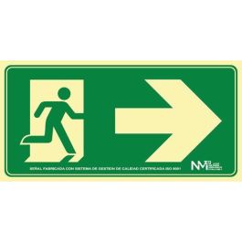 Archivo 2000 Señal "Salida De Emergencia Derecha" 160x320 PVC Verde Precio: 6.50000021. SKU: B16KPTS9JW