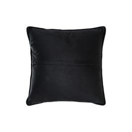 DKD Home Decor Cojín Decorativo Estilo Árabe Bordado Negro Dorado 45x45 cm Poliéster