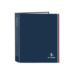 Safta Carpeta de Anillas 4x35 mm Folio Lomo Ancho El Ganso "Classic" Azul 270x60x330 mm Precio: 6.7899997. SKU: B1HA7TPG7A