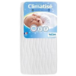 Yoopidoo YOO1708632765632 Colchón para bebé climatizado 60x120 cm doble cara verano/invierno sin tratamiento químico