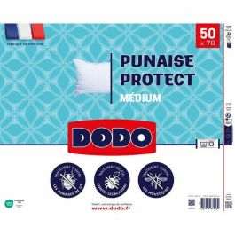 Almohada mediana DODO 50x70 cm - Protección antiinsectos y antiácaros - 550 gr - Blanco - Hecho en Francia