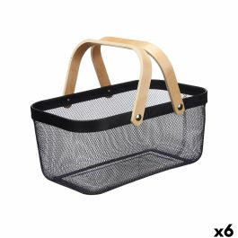 Cesta Multiusos Kinvara 1031 Negro Madera Metal 42,5 x 18 x 26,5 cm (6 Unidades) Precio: 77.50000027. SKU: B182W3EYCS