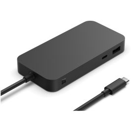 Microsoft Surface USB4 Docking Station Negro, USB4, HDMI 2.1, Ethernet Gigabit, 2 Puertos USB-A, 100W Power Delivery