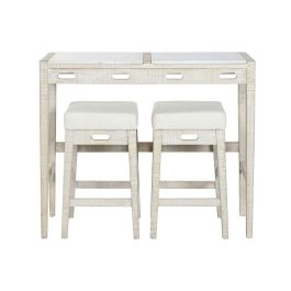 Barra Cocina Moderno DKD Home Decor Natural Blanco 40 x 96 x 112 cm Set de 3