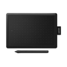 Wacom One by Small Tableta Gráfica Digitalizadora, Alámbrico, USB, 2540 lpi, Área de Trabajo 152 x 95 mm, Lápiz Incluido, Negro