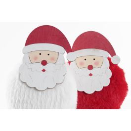 DKD Home Decor Figura Navidad Tradicional Papanoel Blanco Rojo 4.5 x 21 x 8 cm (6 Unidades)