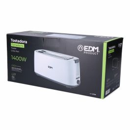 Tostadora EDM 07799 White Design 1400 W Doble ranura Tostadora EDM 07799 White Design 1400 W Doble ranura