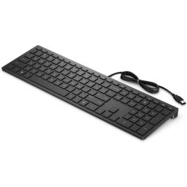 HP 300 Teclado con Cable Pavilion, Diseño Delgado Ergonómico, Alta Productividad y Precisión