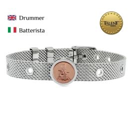 Pulsera Unisex Drummer Talent Jewels TJA-4-01-02-1-235 Plateado