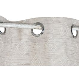 DKD Home Decor Cortina Tradicional Beige Poliester 260 x 260 x 140 cm Jaquard 8 Anillas
