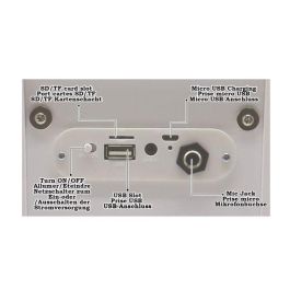 Lexibook iParty Altavoz Bluetooth Portátil con Micrófono y Efectos de Luz, Sonido Potente 24W, Bluetooth 5.0, USB, SD, Aux