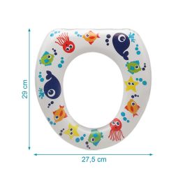 KioKids Reductor de WC Acolchado para Niños +12 Meses - Asiento Inodoro Universal Cómodo e Higiénico - Multicolor