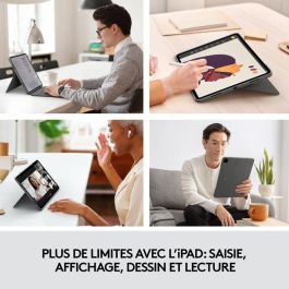 Logitech COMBO TOUCH IPAD AIR PRO 12.9 Teclado y Estuche para iPad Air y iPad Pro 12.9 con Trackpad y 4 Modos de Uso