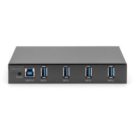 Digitus USB Hub 4 Puertos 3.0 industrial line, Negro