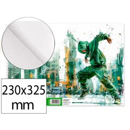 Bloc Dibujo Liderpapel Artistico Urban Espiral 230x325 mm 20 Hojas 130 gr-M2 Sin Recuadro Perforado 5 unidades