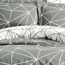 Juego de Cama 220x240 cm con 2 Fundas de Almohada 60x60 cm 100% Algodón Reforzado Gris - ASI8683743677573