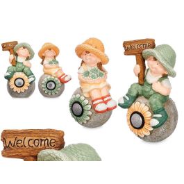 Figura Solar Flor Ibergarden 22.5x41.5x21 cm Poliresina Colores Surtidos (2 Unidades) Precio: 51.49999943. SKU: B14325Z3NX