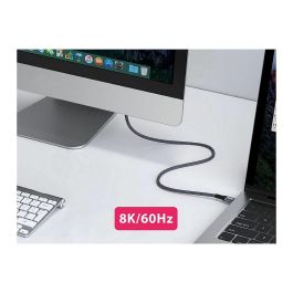 EQUIP Cable USB-C 4.0 a USB-C 128383, 2m, 5A/240W, 8K/60Hz, Negro