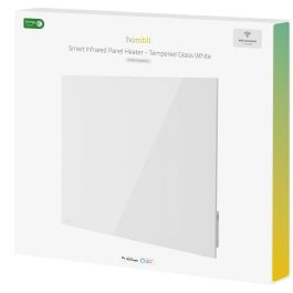 Hombli Panel Calefactor Infrarrojo de Vidrio Inteligente 400W Blanco
