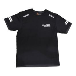 Sparco Camiseta técnica con zonas reflectantes, hombros reforzados, 50% algodón 50% poliéster, talla L, negro