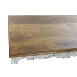 DKD Home Decor Ganesh 2020 Mesa Centro Indio Blanco Natural Mango Madera 120 x 61 x 49 cm