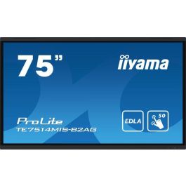 iiyama 75" Pantalla Táctil Interactiva UHD 50 Puntos PureTouch IR+ Anti-Reflejos Android 13 Google EDLA iiWare Altavoces y Micrófono