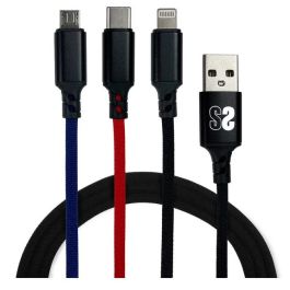 SUBBLIM Premium Cable 3in1 (Micro USB+Type C+Lighting) Precio: 7.49999987. SKU: B17YK66B75