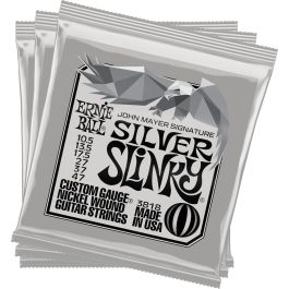 Ernie Ball Silver Slinky John Mayer Signature 10.5-47 - Cuerdas Guitarra Eléctrica RPS - Pack 3