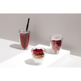 Bodum BOD0699965425968 - Juego de 2 Vasos Pavina To Go, Plástico de Doble Pared, 30 cl, Transparente, Tapa Hermética