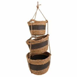 Juego de Cestos Alexandra House Living Negro Fibra natural 26 x 19 x 26 cm 22 x 16,5 x 22 cm 18 x 14,5 x 18 cm Para colgar 3 Pie Precio: 33.4999995. SKU: B12WQ5KEGT