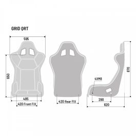 Sparco Asiento Grid II QRT S008009RNR Fibra de Vidrio Personalizable FIA