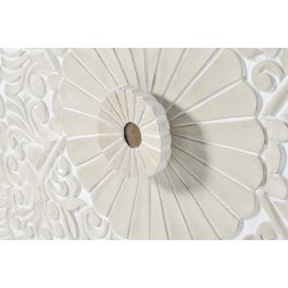 Giner y Colomer Aparador Madera de Mango Blanco con Detalles Dorados 77x90x35 cm