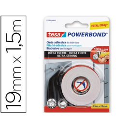 Tesa Cinta Doble Cara Extrafuerte 19 mm x 5 m