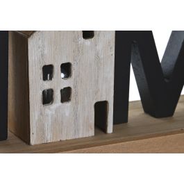 DKD Home Decor Chic home Boho Decoración Natural Negro LED MDF 8 x 17 x 34 cm (2 Unidades)