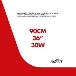 AVANT Ventilador de Techo 36 pulgadas con Aspas Retráctiles, Motor 30W, LED 36W, 3 Temperaturas y Control por App