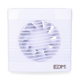 Edm Extractor de aire 16W, Ø12cm 180x180mm, Flujo de aire 158m³/h, Blanco